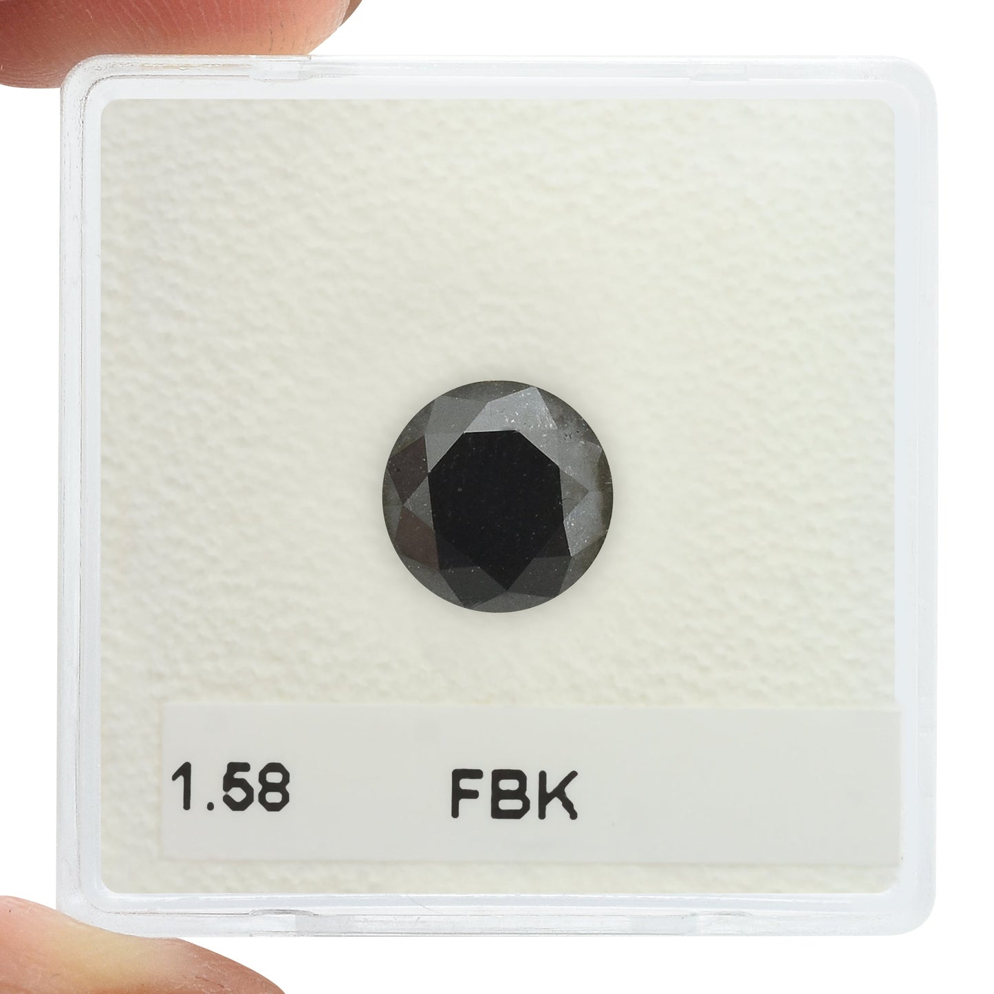 1,58 Karat Fancy Black Brillant-Diamant, GIA-zertifiziert