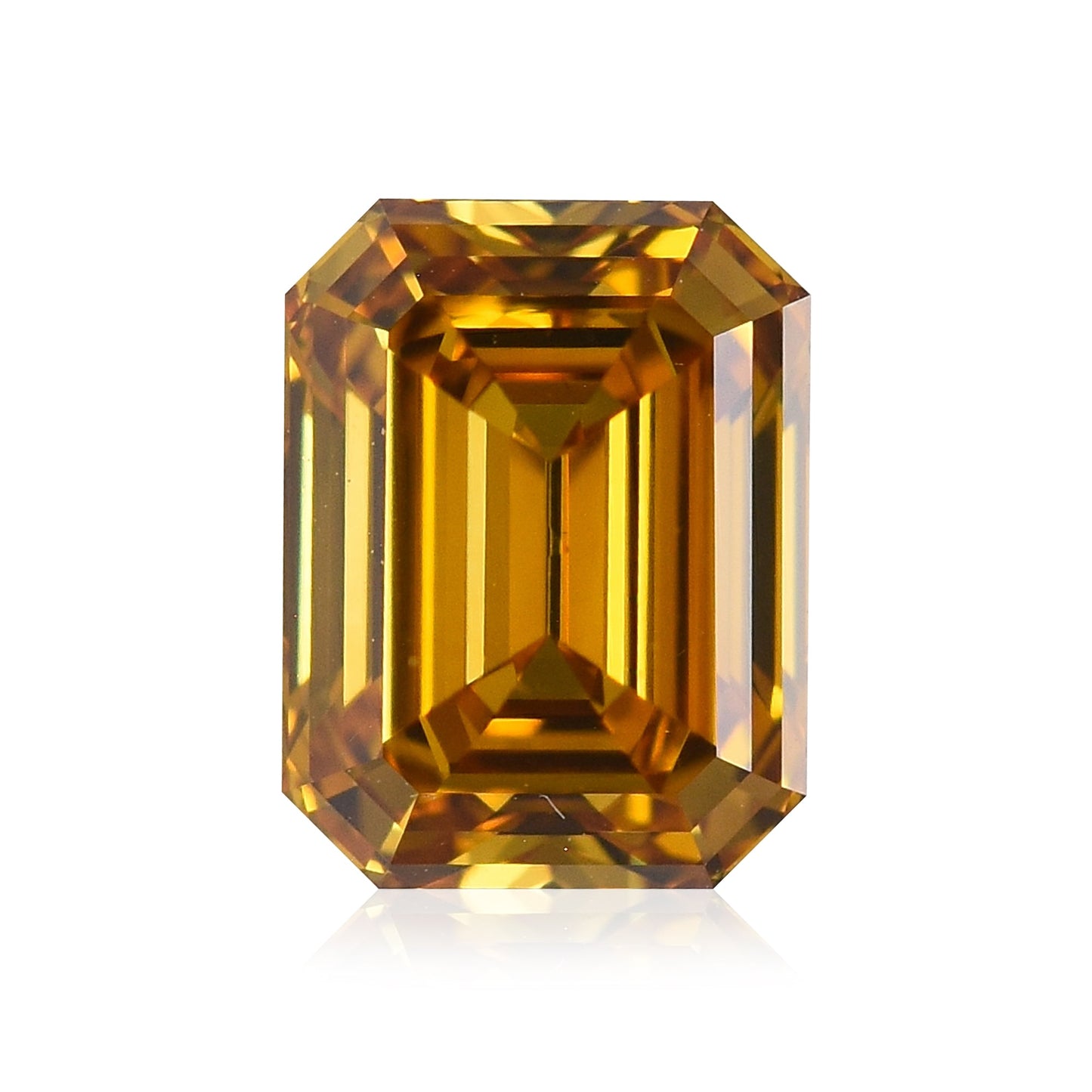 1,05 Karat Fancy Deep Yellow Orange Emerald Diamond VS1 GIA