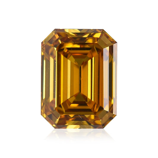 1,05 Karat Fancy Deep Yellow Orange Emerald Diamond VS1 GIA