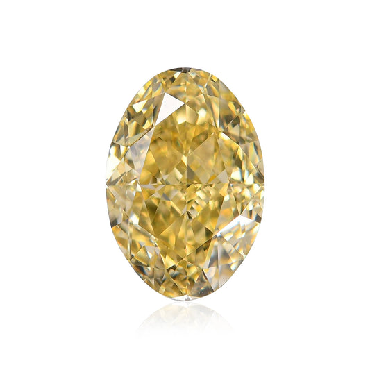 0.74 Carat Fancy Yellow Oval Diamond VVS2 GIA