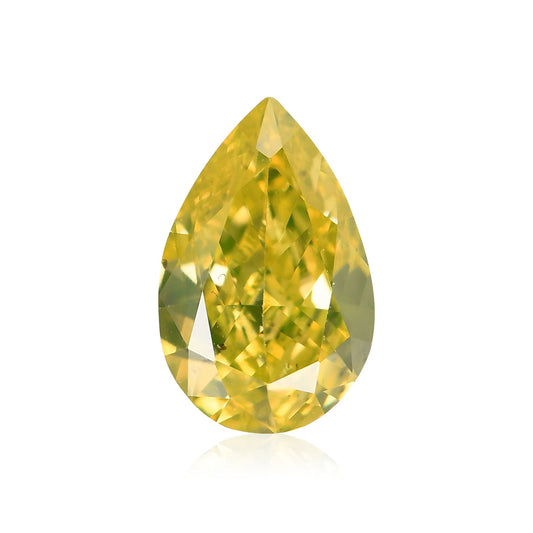 0,35 Karat Fancy Intense Yellow Birnenförmiger Diamant SI2 GIA