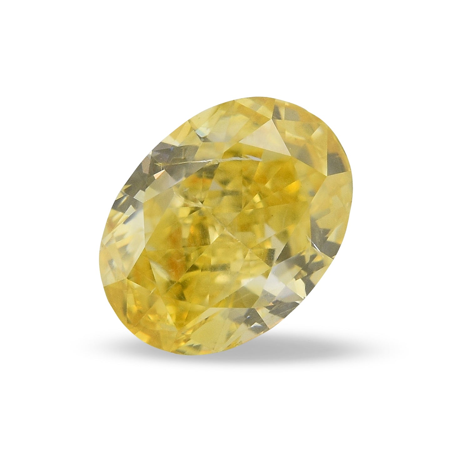0,51 Karat Fancy Vivid Yellow Ovaler Diamant (I1) GIA