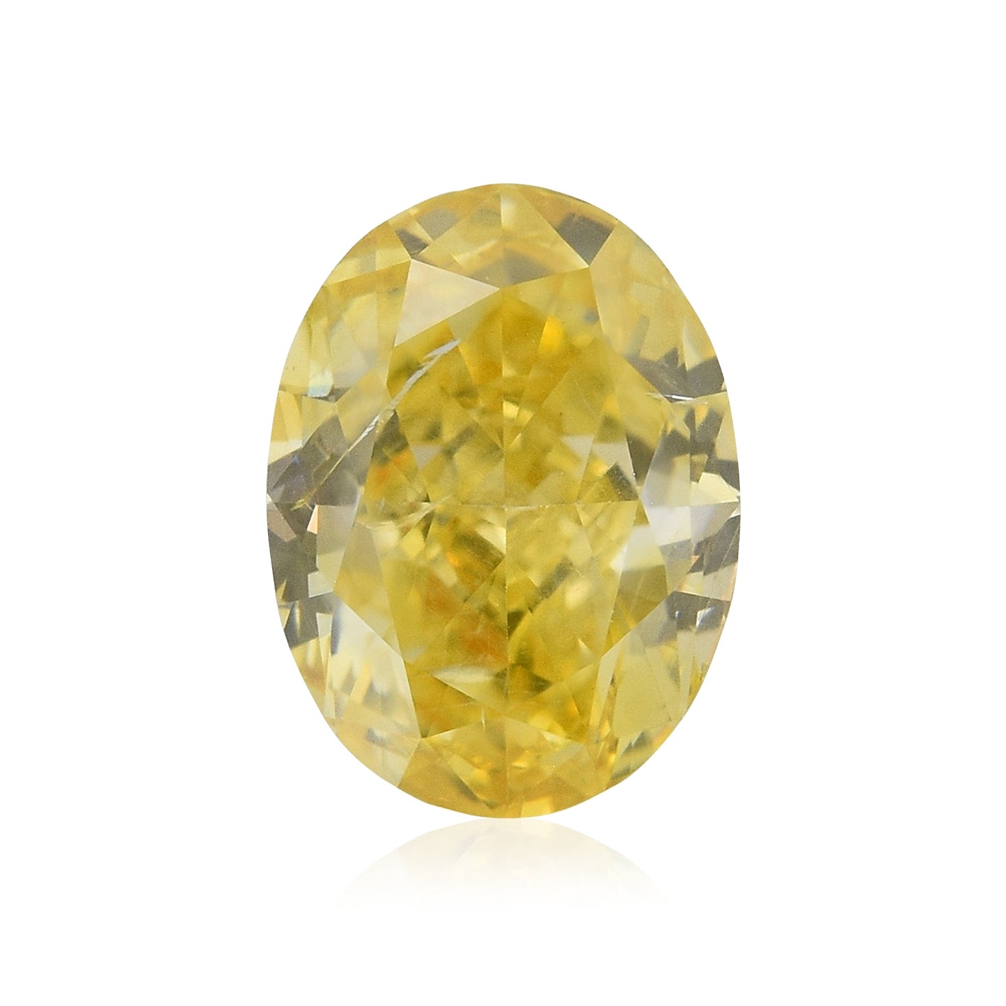 0,51 Karat Fancy Vivid Yellow Ovaler Diamant (I1) GIA