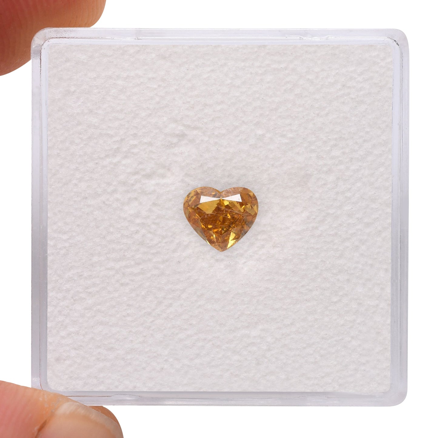 0,63 Karat Fancy Intense Orange Yellow Heart Diamant SI1 GIA