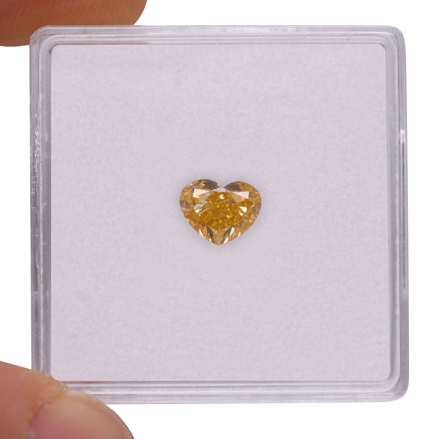 0,70 Karat Fancy Deep Yellow Heart Diamant SI1 GIA