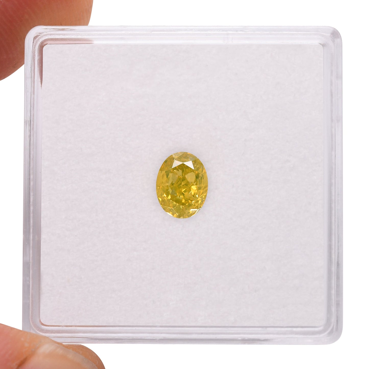 0,70 Karat Fancy Deep Yellow Ovaler Diamant VS1 GIA