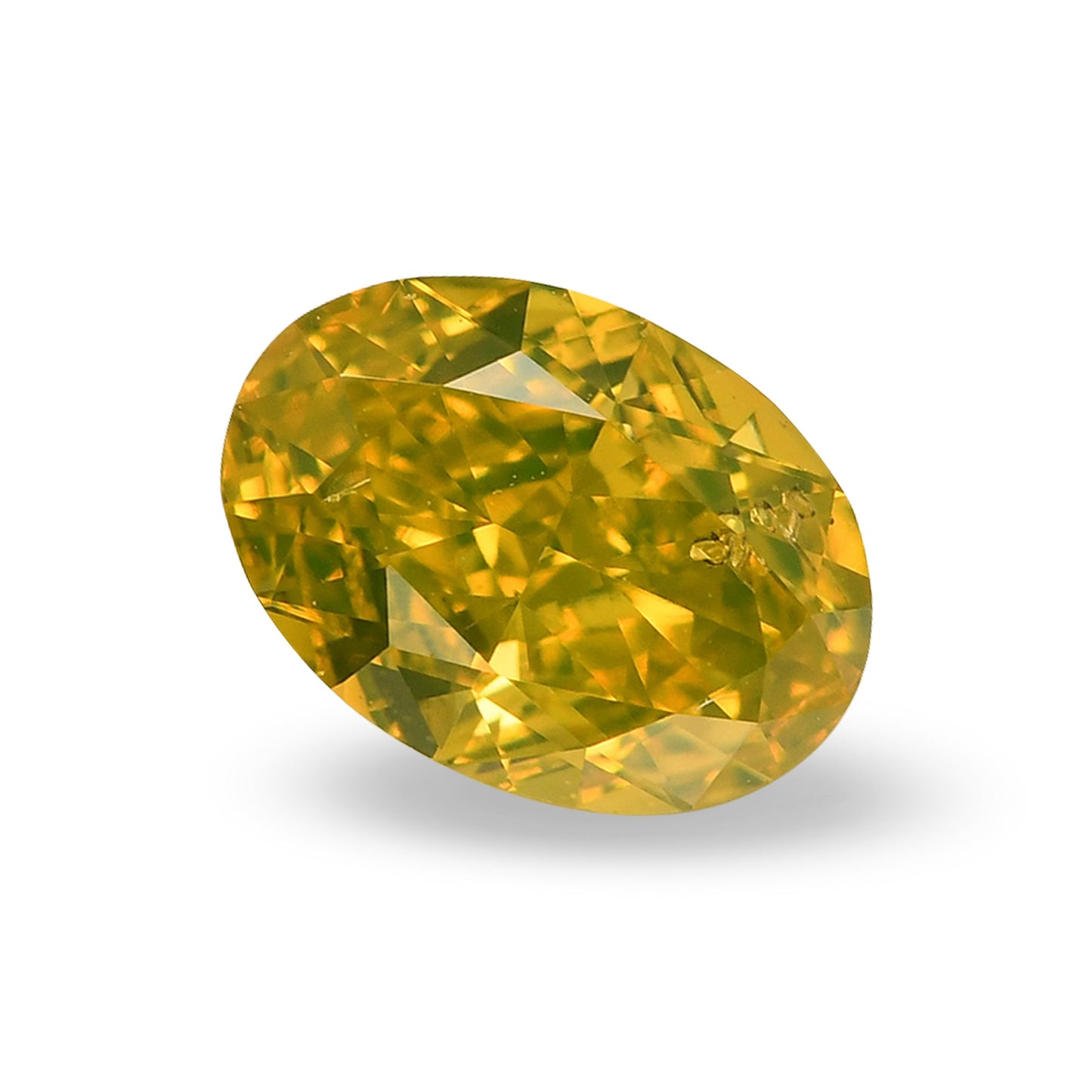 0,50 Karat Fancy Deep Yellow Oval Diamond SI2 GIA