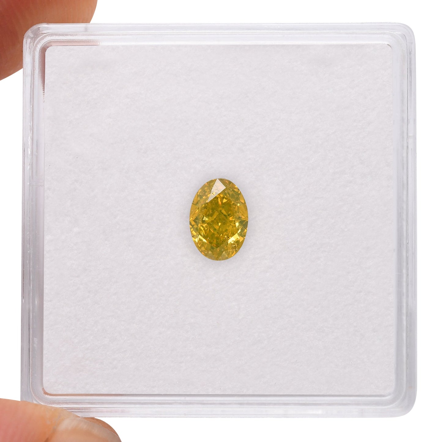 0,50 Karat Fancy Deep Yellow Oval Diamond SI2 GIA