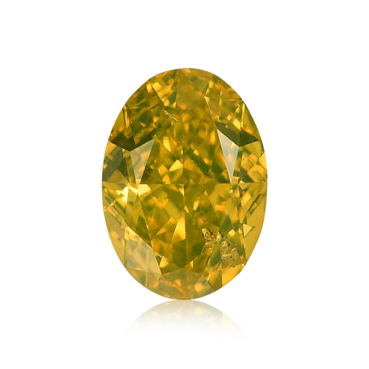 0,50 Karat Fancy Deep Yellow Oval Diamond SI2 GIA