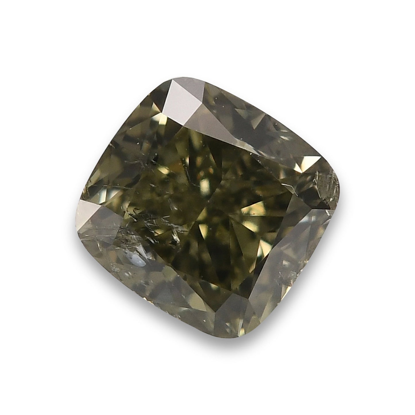 0,38 Karat Chamäleon-Kissen-Diamant I2 GIA