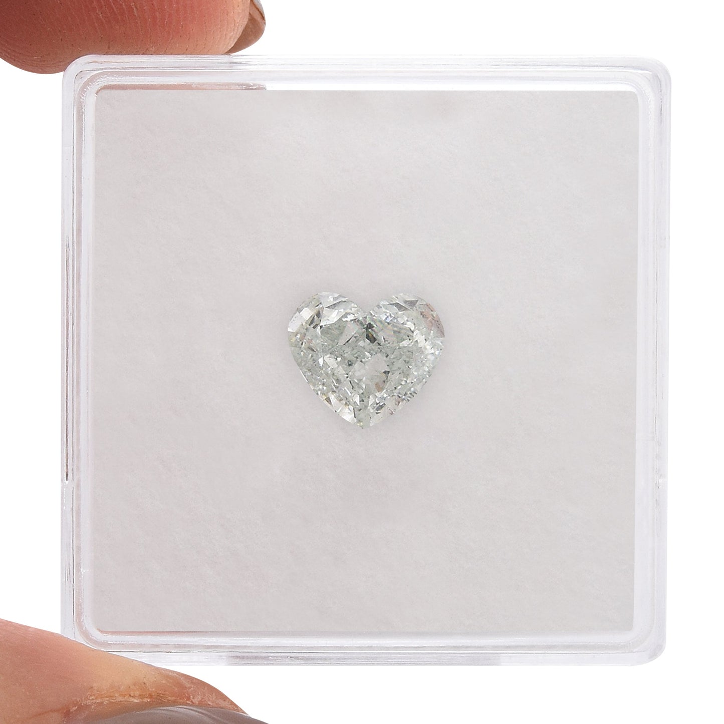 1,12 Karat hellgrüner Herzdiamant SI2 GIA
