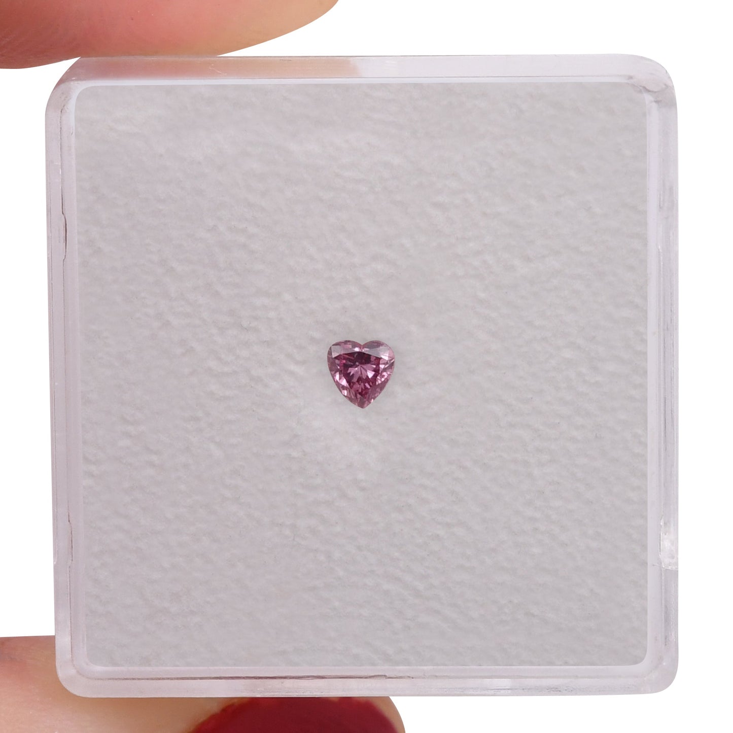 0,11 Karat Fancy Vivid Purplish Pink HERZ-Diamant (VS) GIA