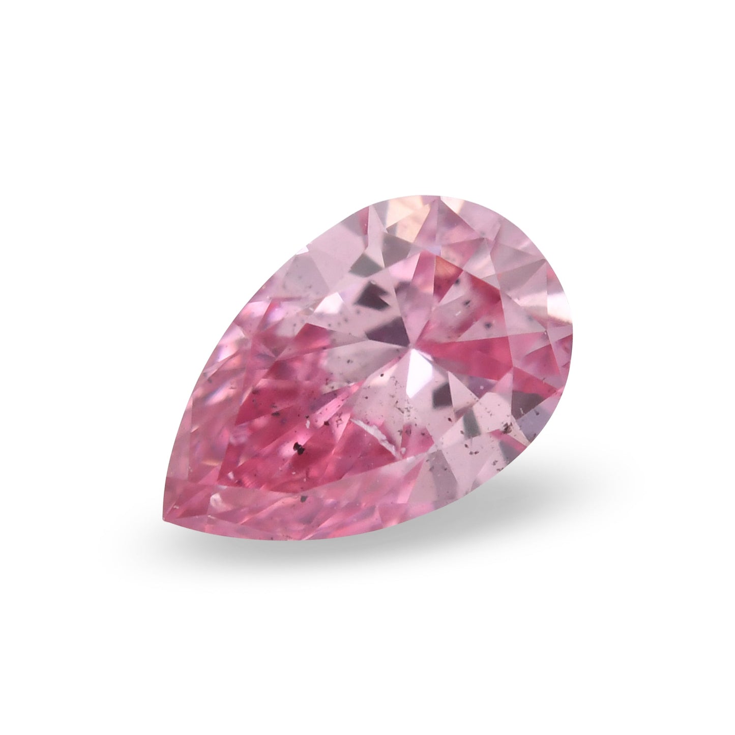 0,12 Karat Fancy Intense Purplish Pink Birnenförmiger Diamant (SI2) GIA