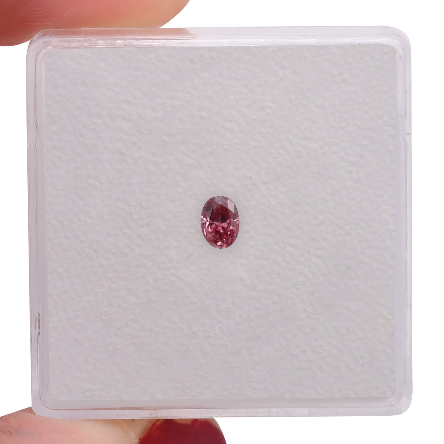 0,13 Karat Fancy Vivid Pink Ovaler Diamant (VS) GIA