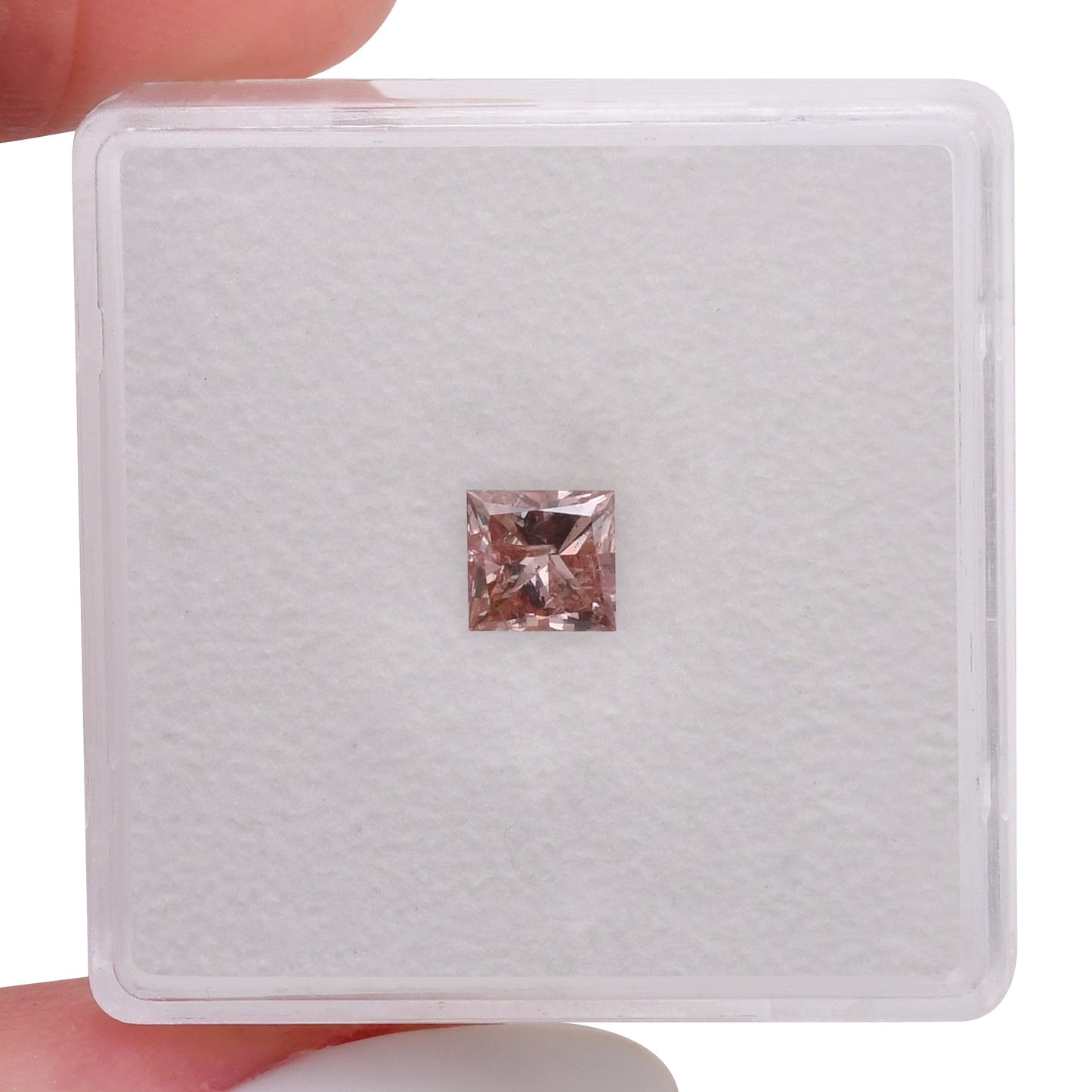 0,55 Karat Fancy Brownish Orange Pink Princess Diamant (SI2) GIA