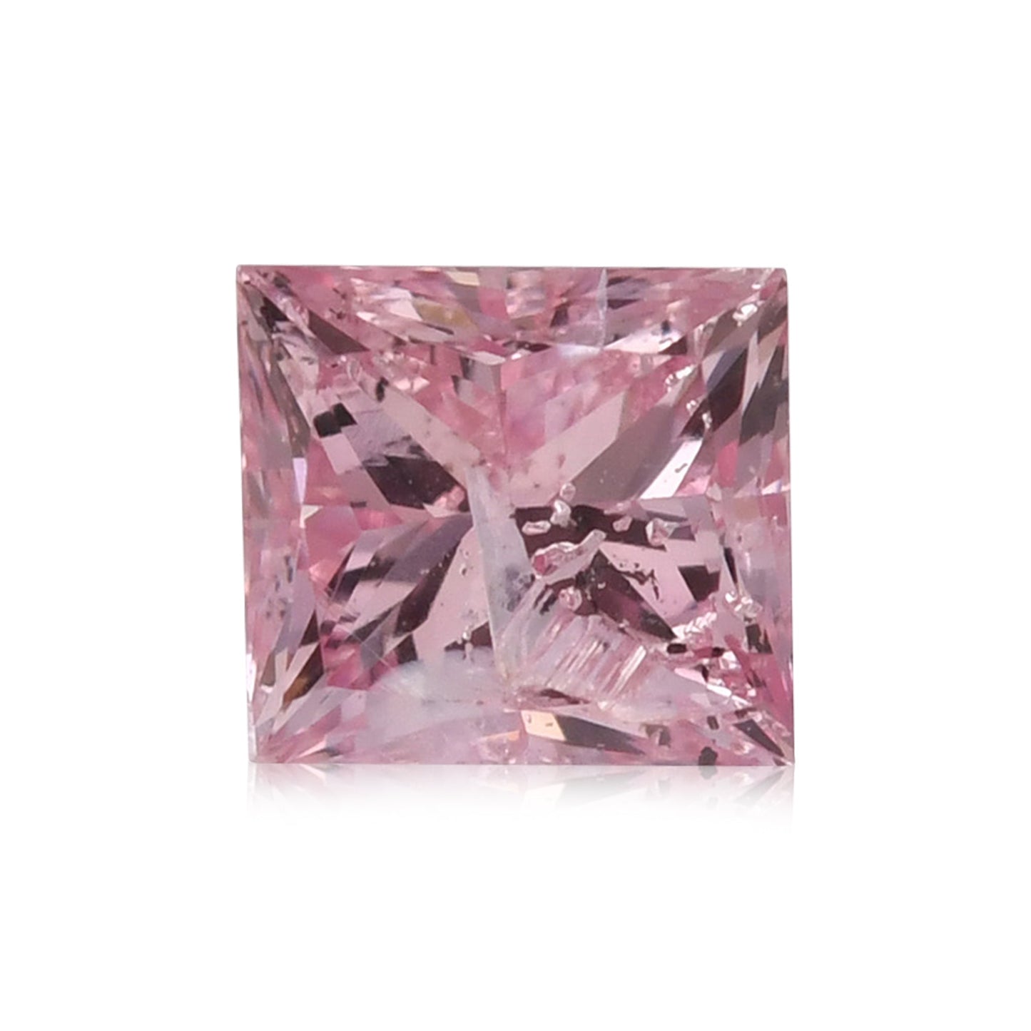 0,24 Karat Fancy Intense Pink Princess Diamant (SI1-I1) GIA