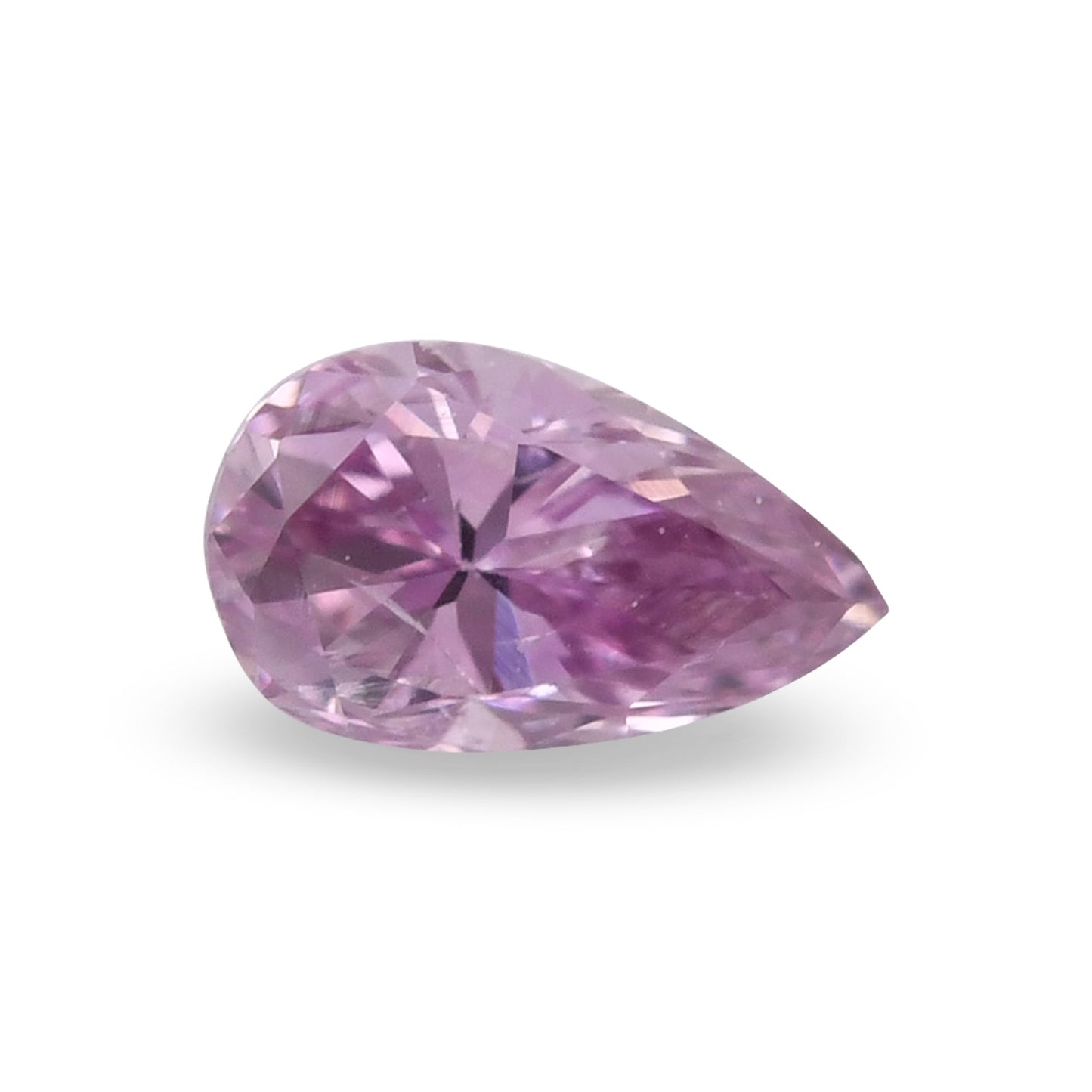 0,08 Karat Fancy Intense Pink Purple Birnenförmiger Diamant (SI1) GIA