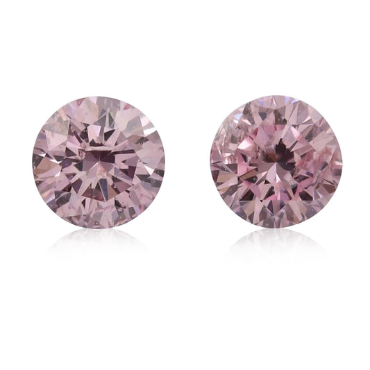 0,12 Karat Fancy Purplish Pink Rundbrillant-Diamanten (SI1)