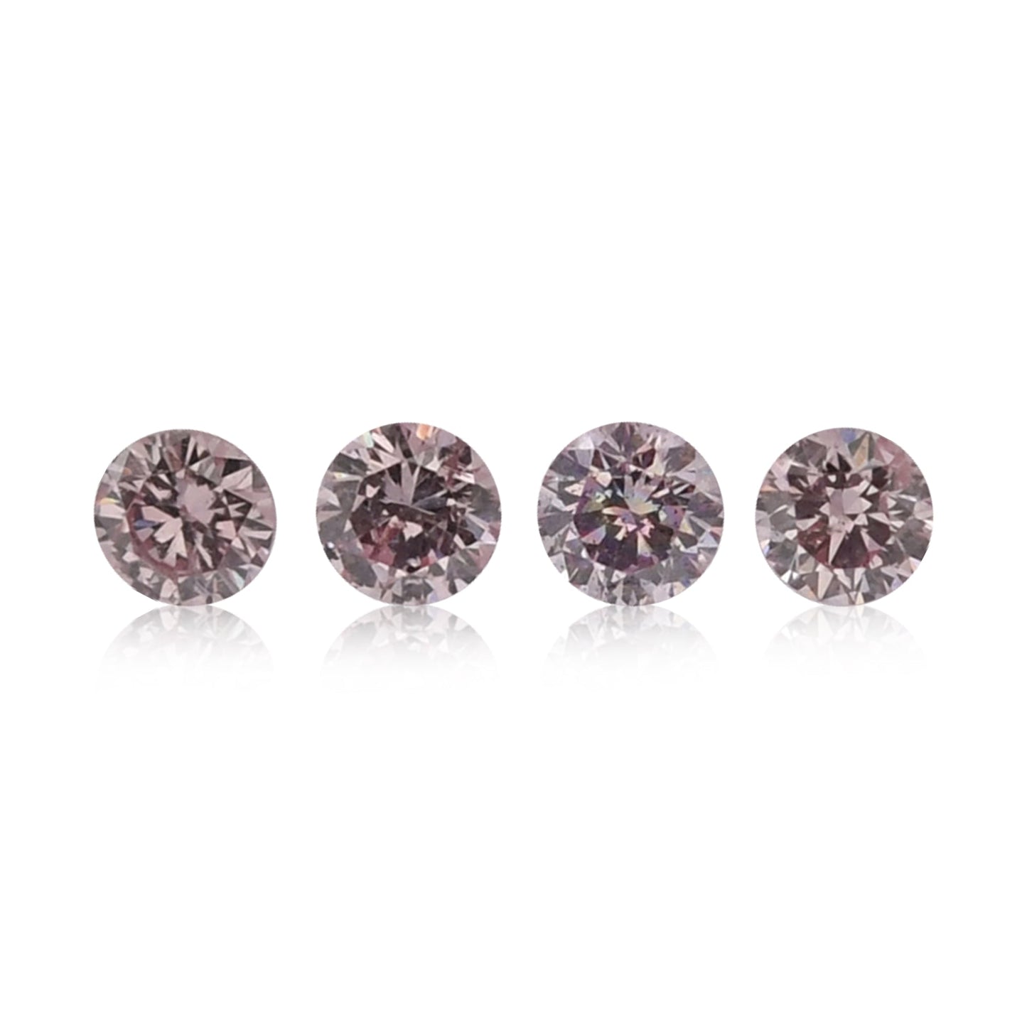 0,17 Karat Fancy Pink Brillant-Diamanten, Reinheitsgrad I1 IGI