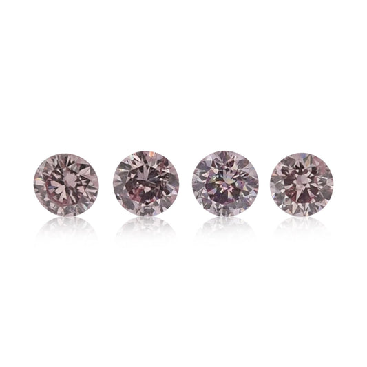 0,17 Karat Fancy Pink Brillant-Diamanten, Reinheitsgrad I1 IGI