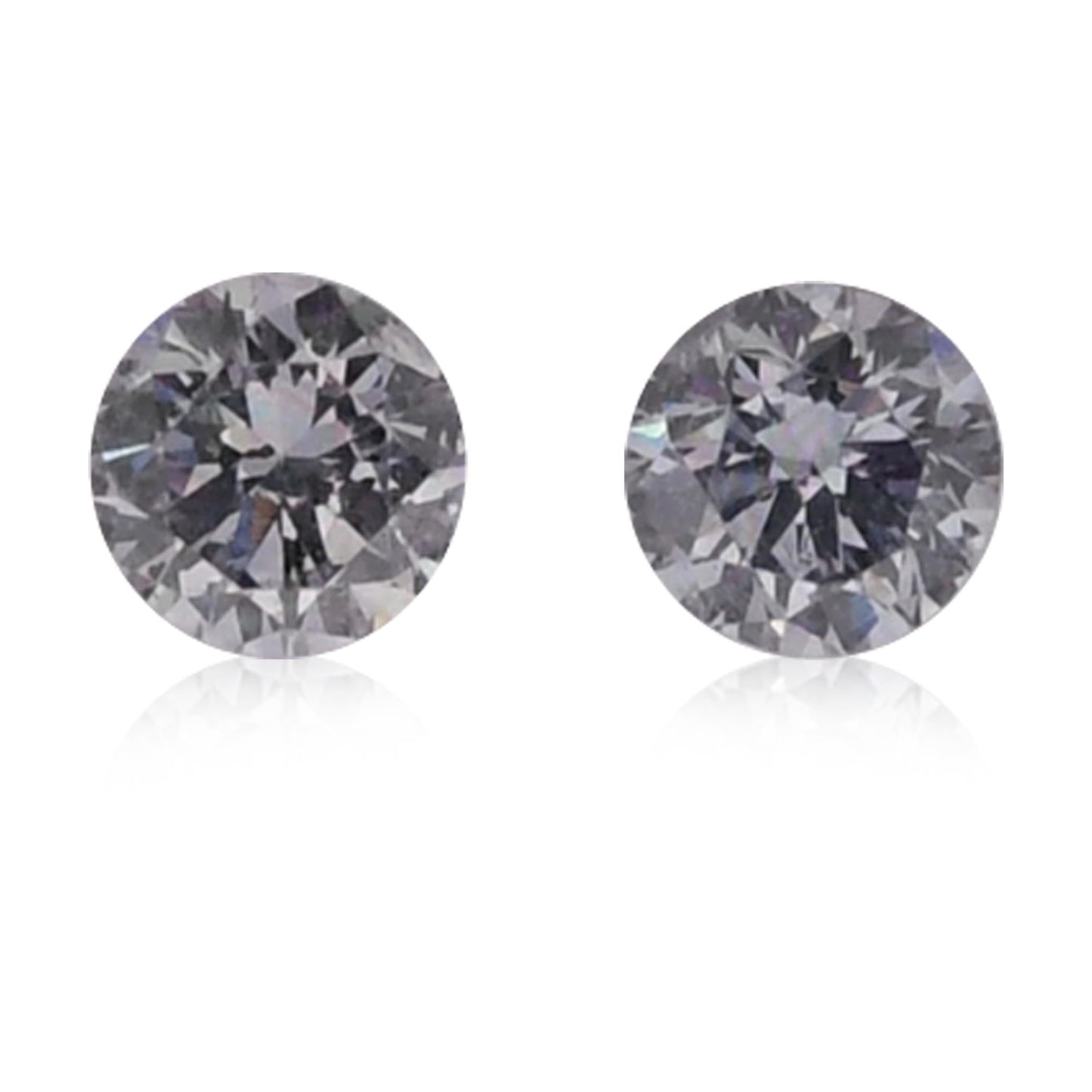 0,11 Karat Fancy Bluish Gray Round Diamonds I1 IGI