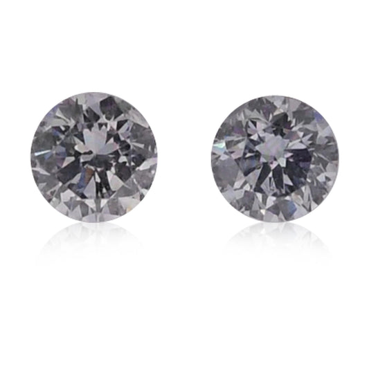0,11 Karat Fancy Bluish Gray Round Diamonds I1 IGI