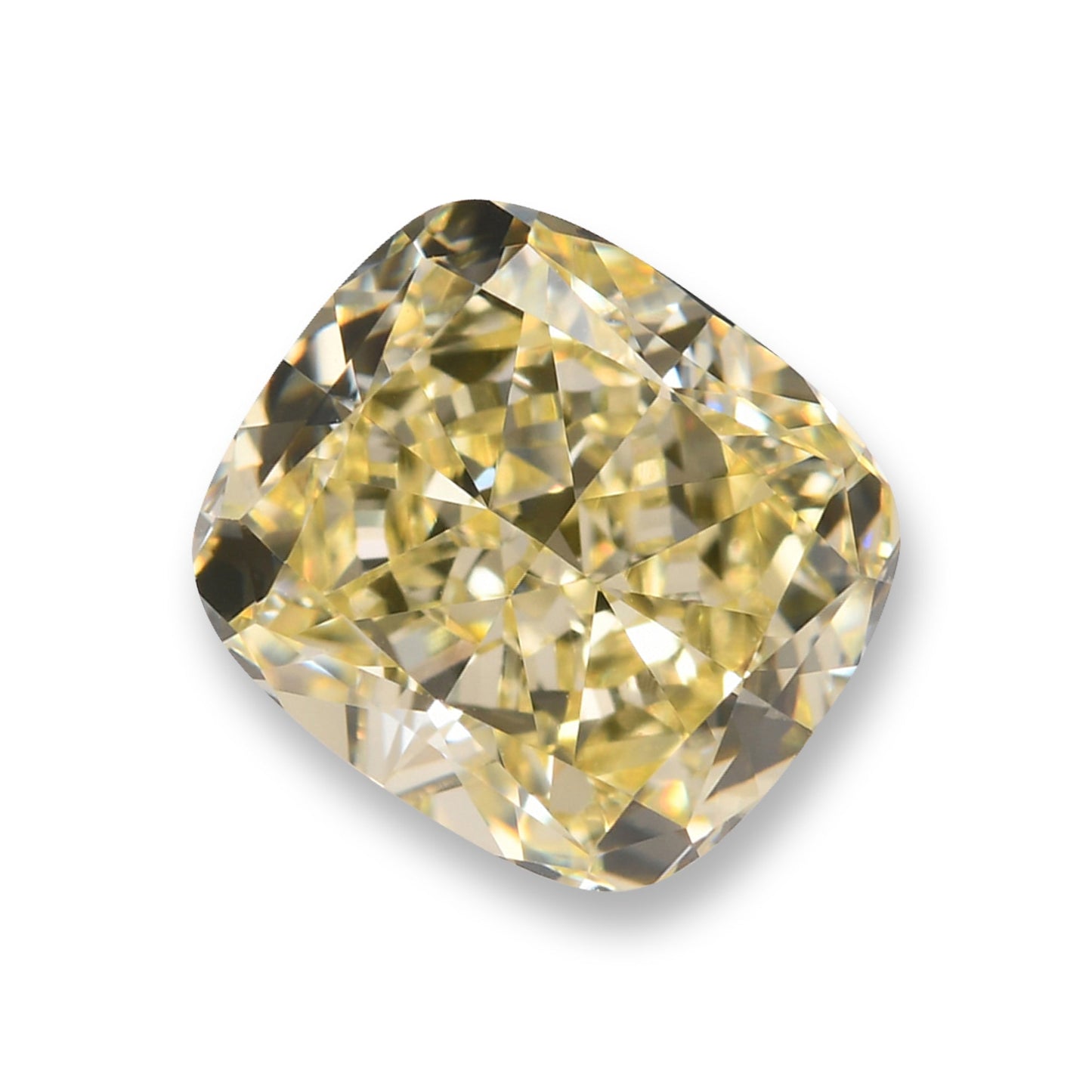 1,74 Karat Fancy Light Yellow Cushion Diamond VVS2 GIA