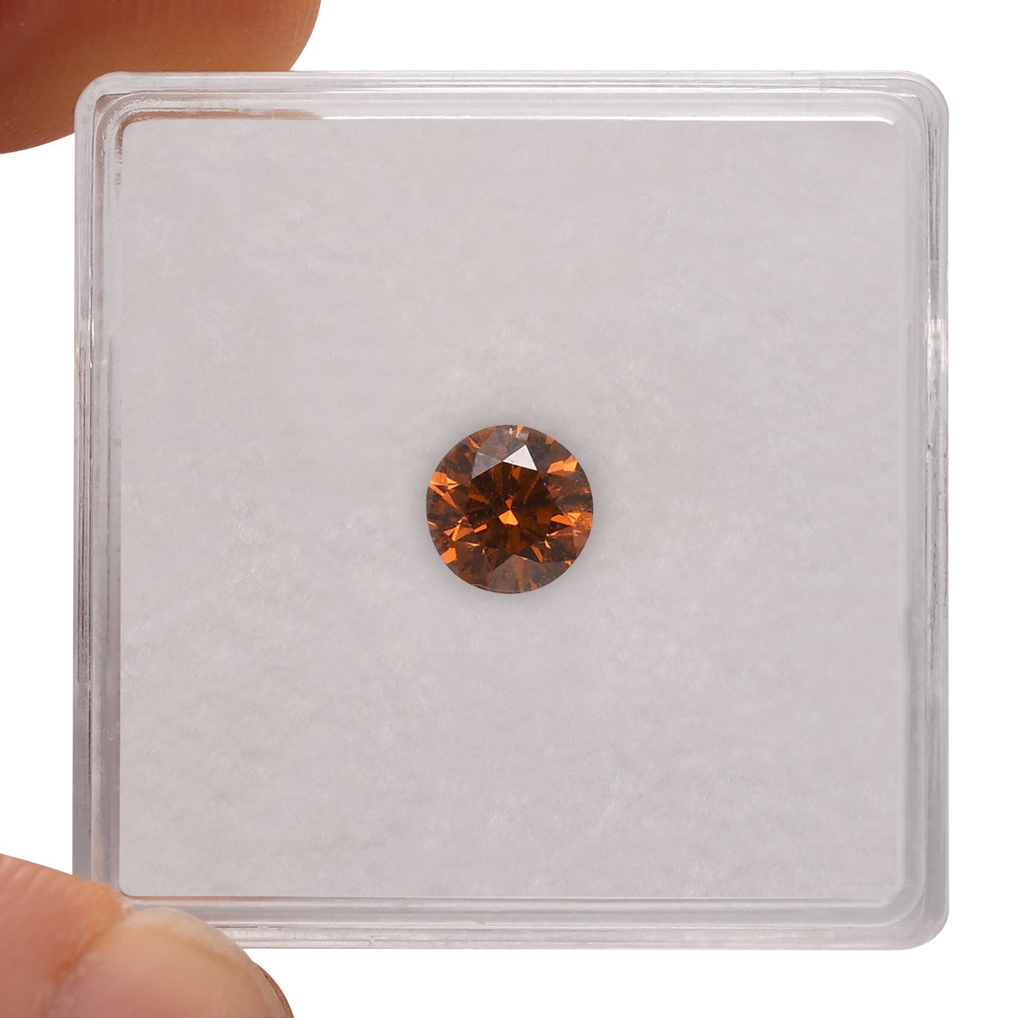 0,59 Karat Fancy Deep Yellowish Orange Rundbrillant (I1) GIA