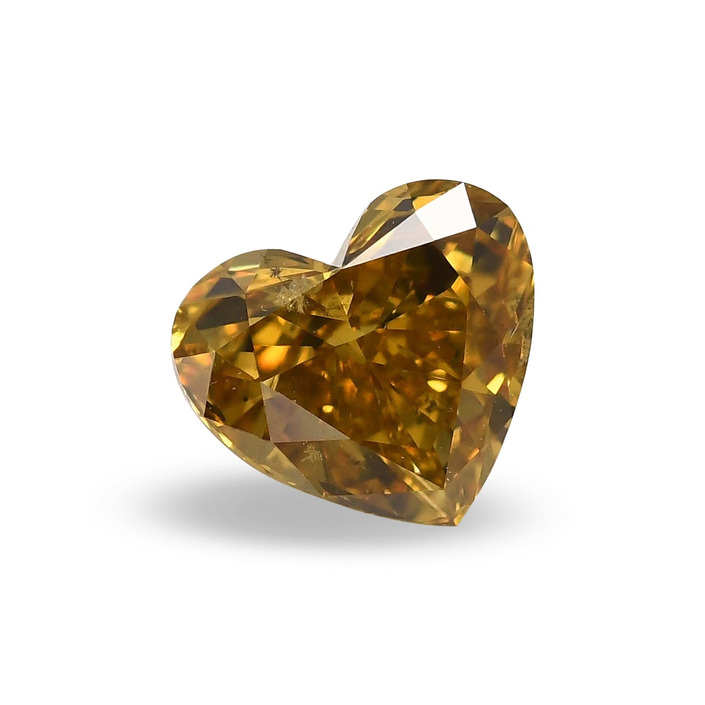 0,64 Karat Fancy Deep Brownish Yellow Heart Diamant (I1) GIA