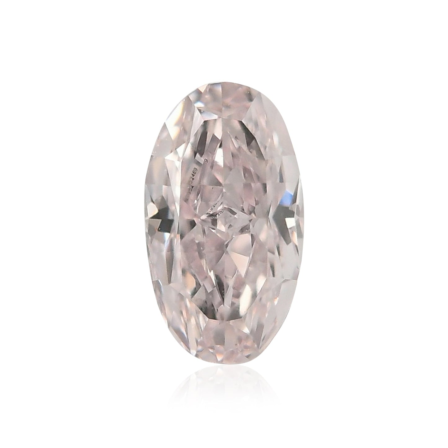 0,34 Karat sehr hellrosa ovaler Diamant VVS1 GIA