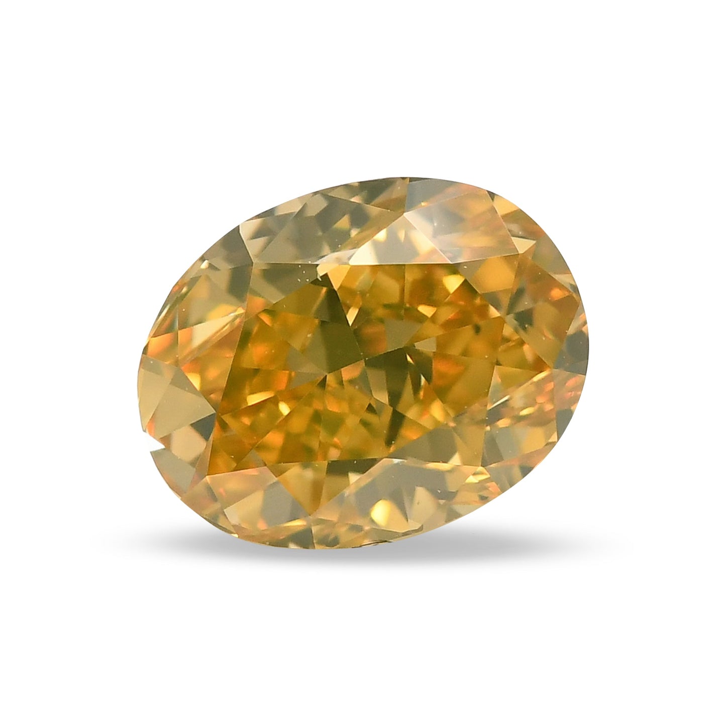 1,00 Karat Fancy Deep Brownish Orange Yellow Oval Diamond VS1 GIA