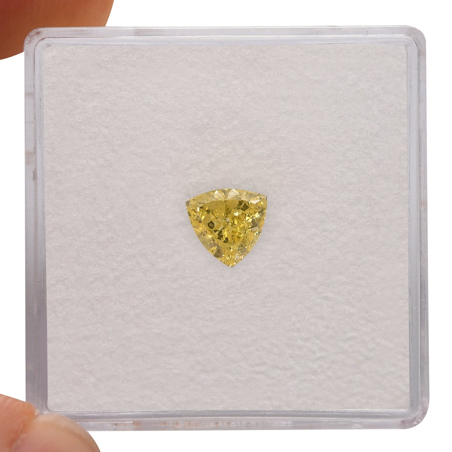 0,48 Karat Fancy Yellow Trilliant Diamant (I1) GIA