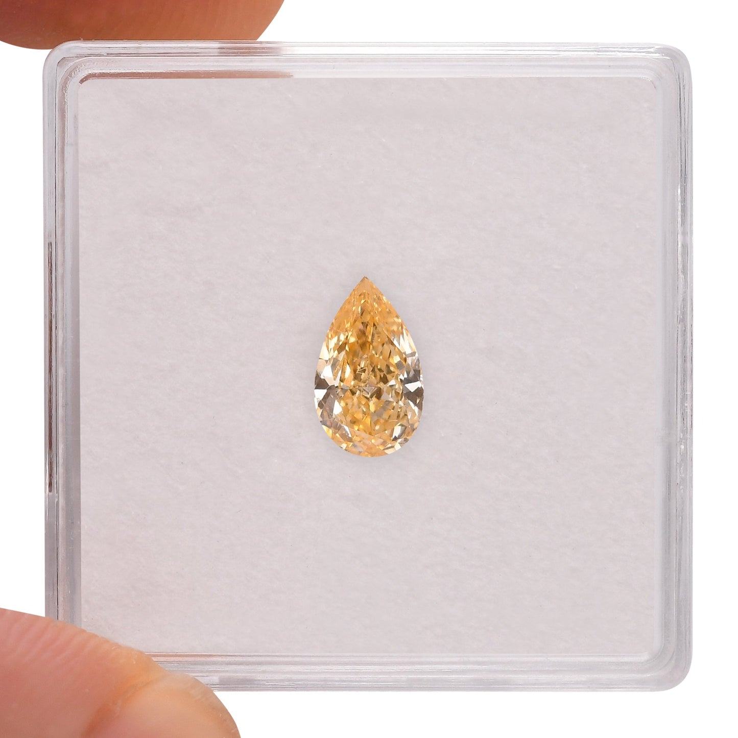 0,60 Karat Fancy Orange Yellow Birnenförmiger Diamant (VS2) GIA