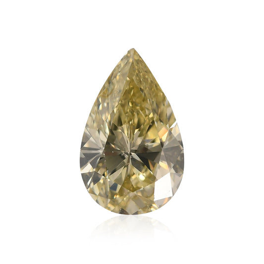 1,01 Karat Fancy Brownish Greenish Yellow Birnear Diamond VVS2 GIA