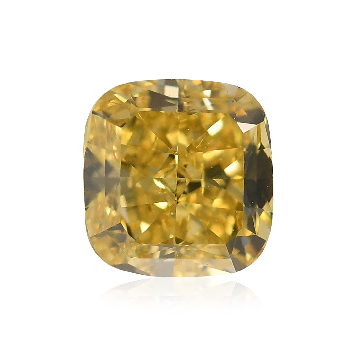 0,72 Karat Fancy Deep Yellow Cushion Diamond VVS2 GIA