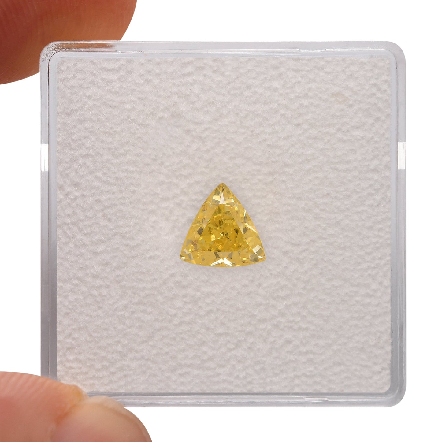 1,01 Karat Fancy Intense Yellow Trilliant Diamond VVS1 GIA