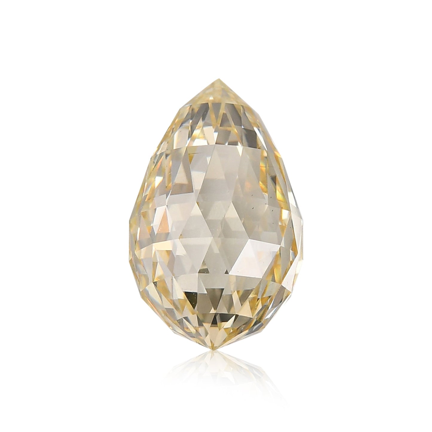 5,06 Karat Fancy Light Brownish Yellow Briolette Diamant SI1 GIA