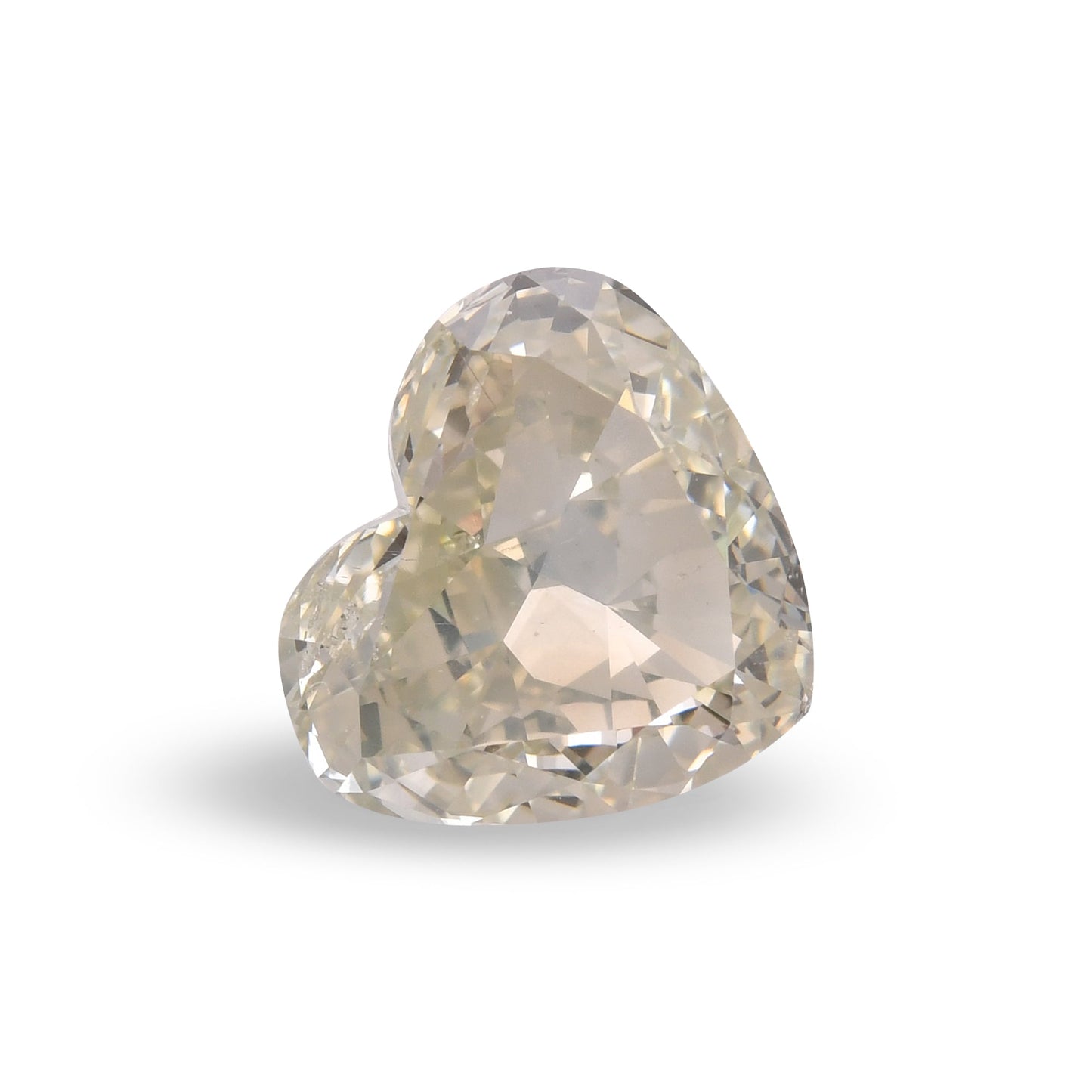 6,44 Karat Fancy Gray Greenish Yellow Heart Diamant I1 GIA