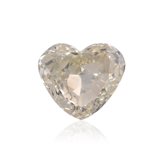 6,44 Karat Fancy Gray Greenish Yellow Heart Diamant I1 GIA
