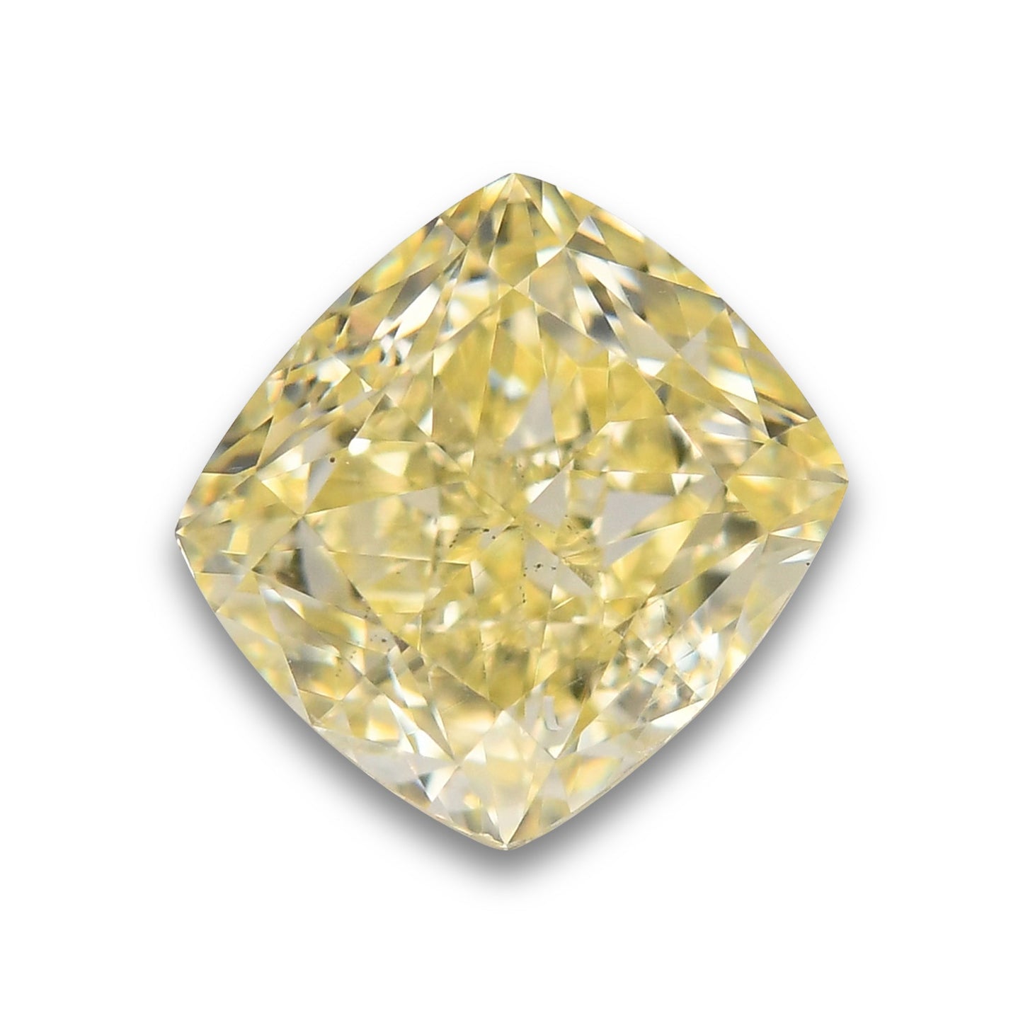 1,41 Karat Fancy Light Yellow Cushion Diamond SI1 GIA
