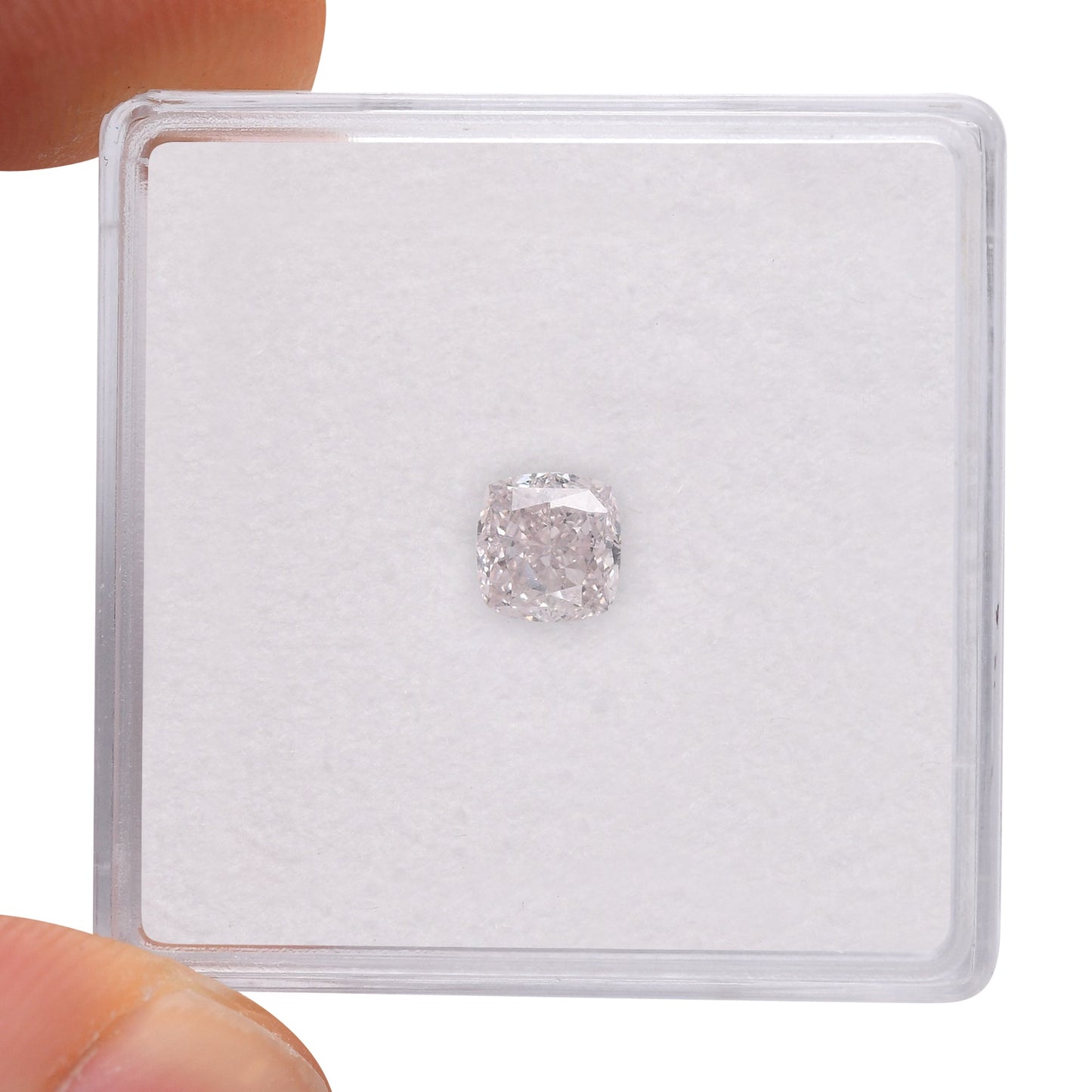 0,60 Karat sehr hellrosa Kissen-Diamant SI1 GIA