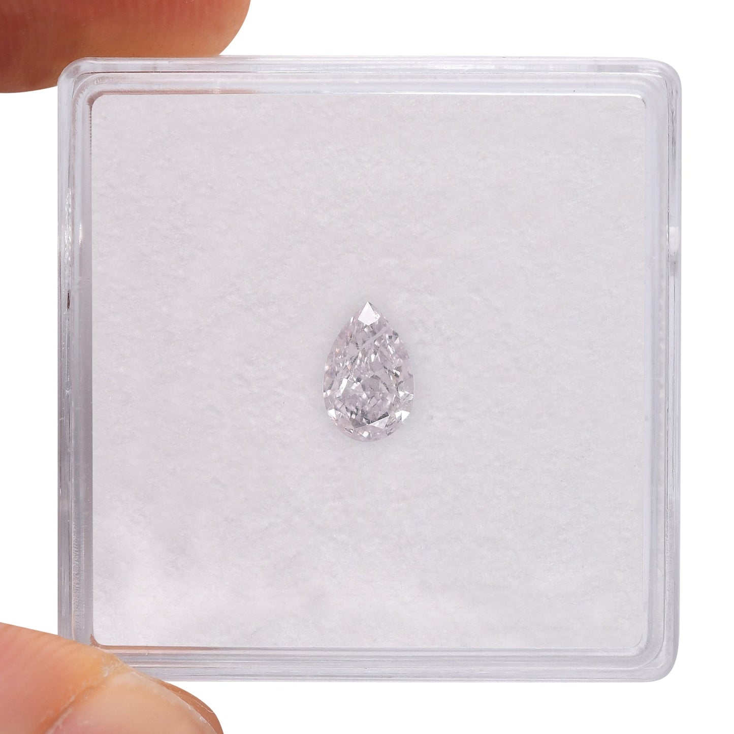 0,51 Karat sehr hellrosa birnenförmiger Diamant SI1 GIA