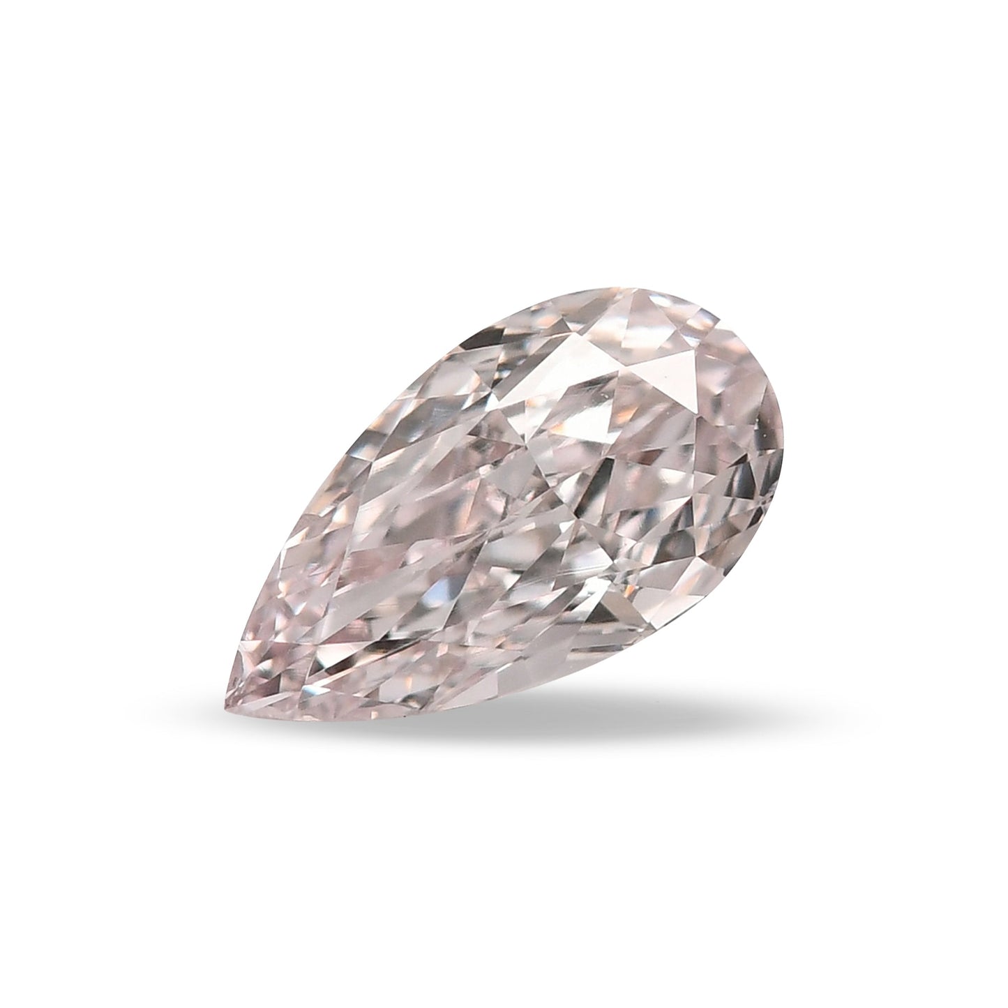 0,50 Karat sehr hellrosa birnenförmiger Diamant SI1 GIA