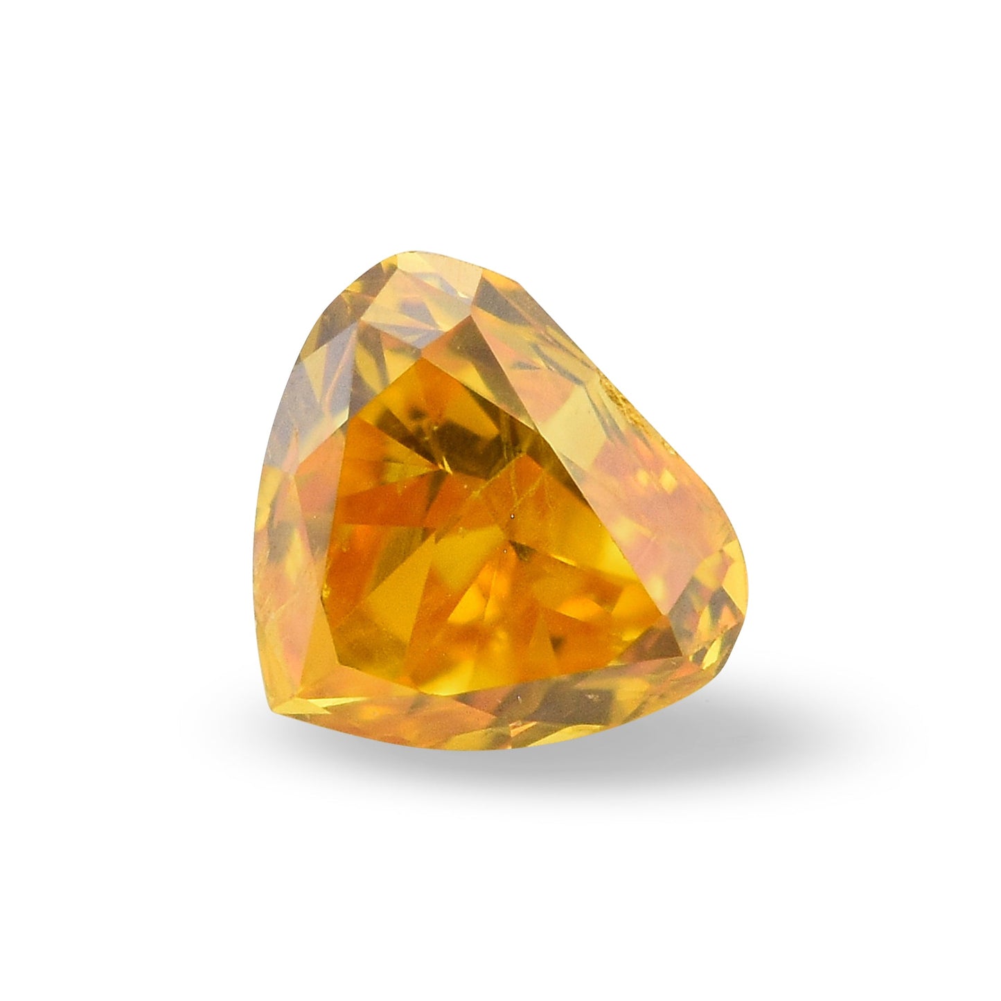 0,16 Karat Fancy Vivid Yellow Orange Heart Diamant (I1) GIA