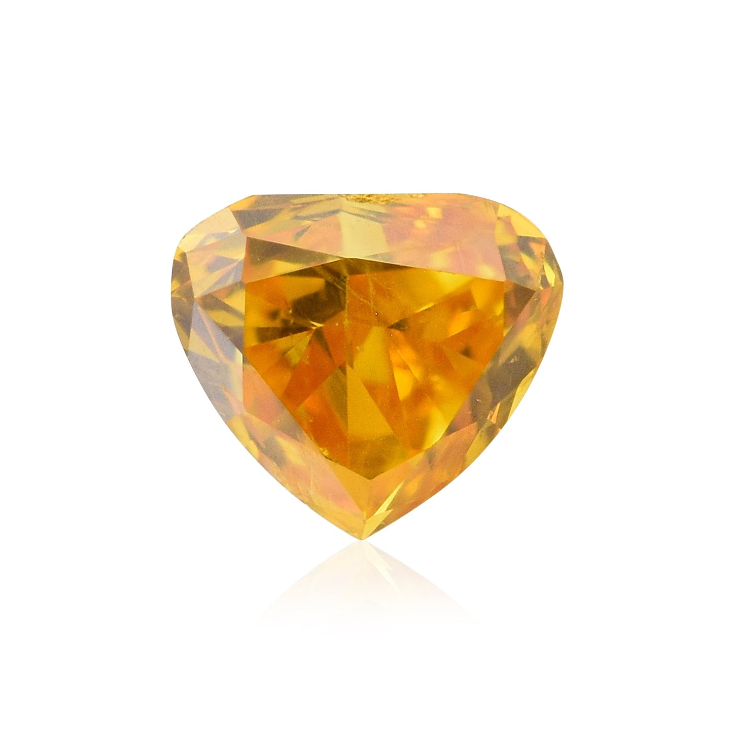 0,16 Karat Fancy Vivid Yellow Orange Heart Diamant (I1) GIA