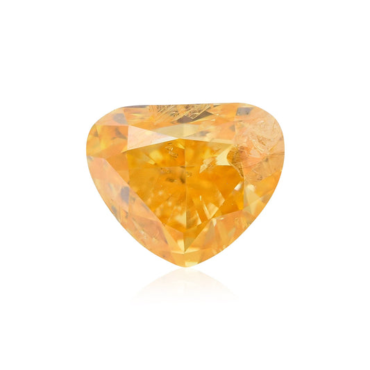 0,18 Karat Fancy Intense Yellowish Orange Heart Diamant (I2) GIA