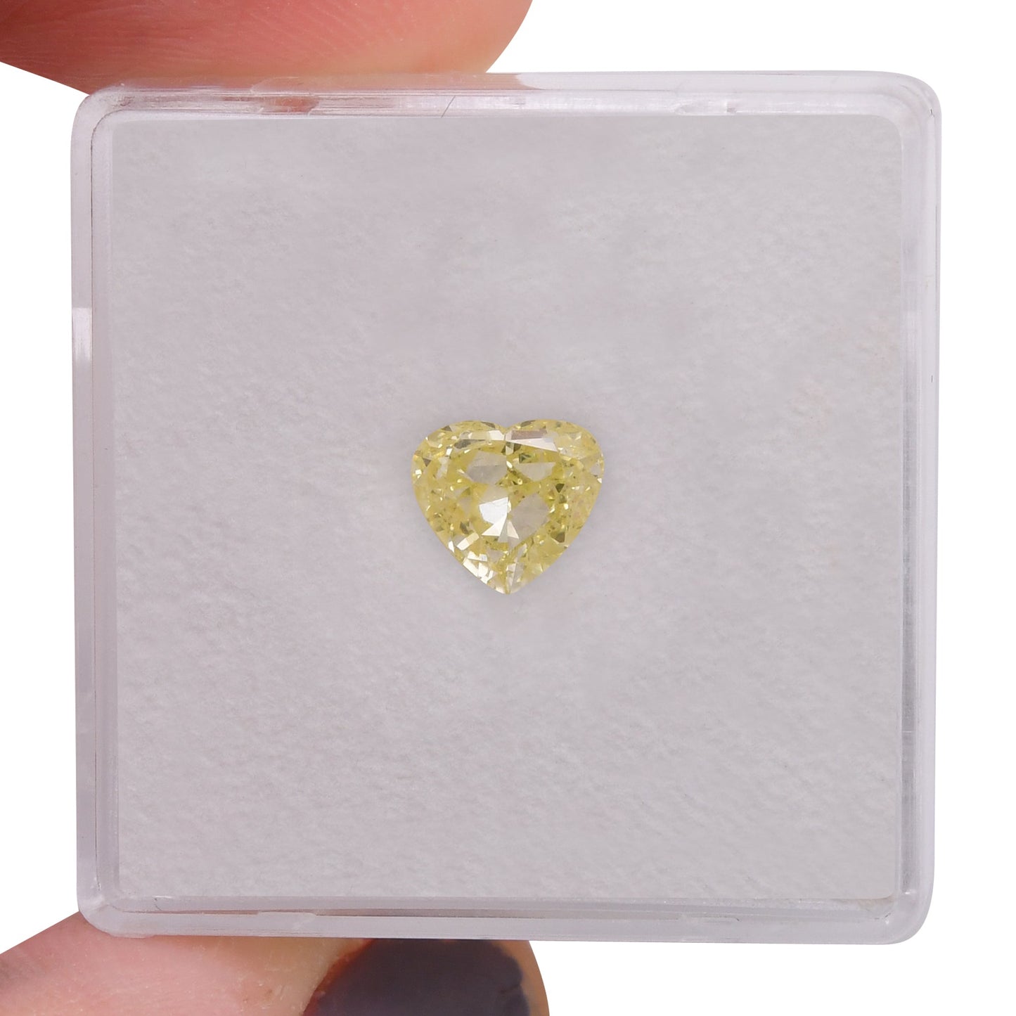 1,00 Karat Fancy Light Yellow Heart Diamant SI2 GIA