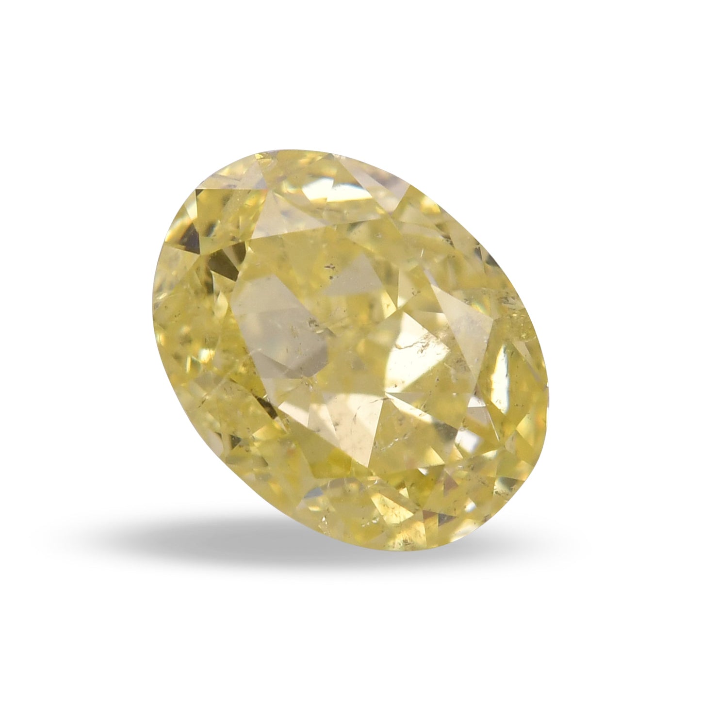 1,00 Karat Fancy Intense Yellow Oval Diamond I1 GIA