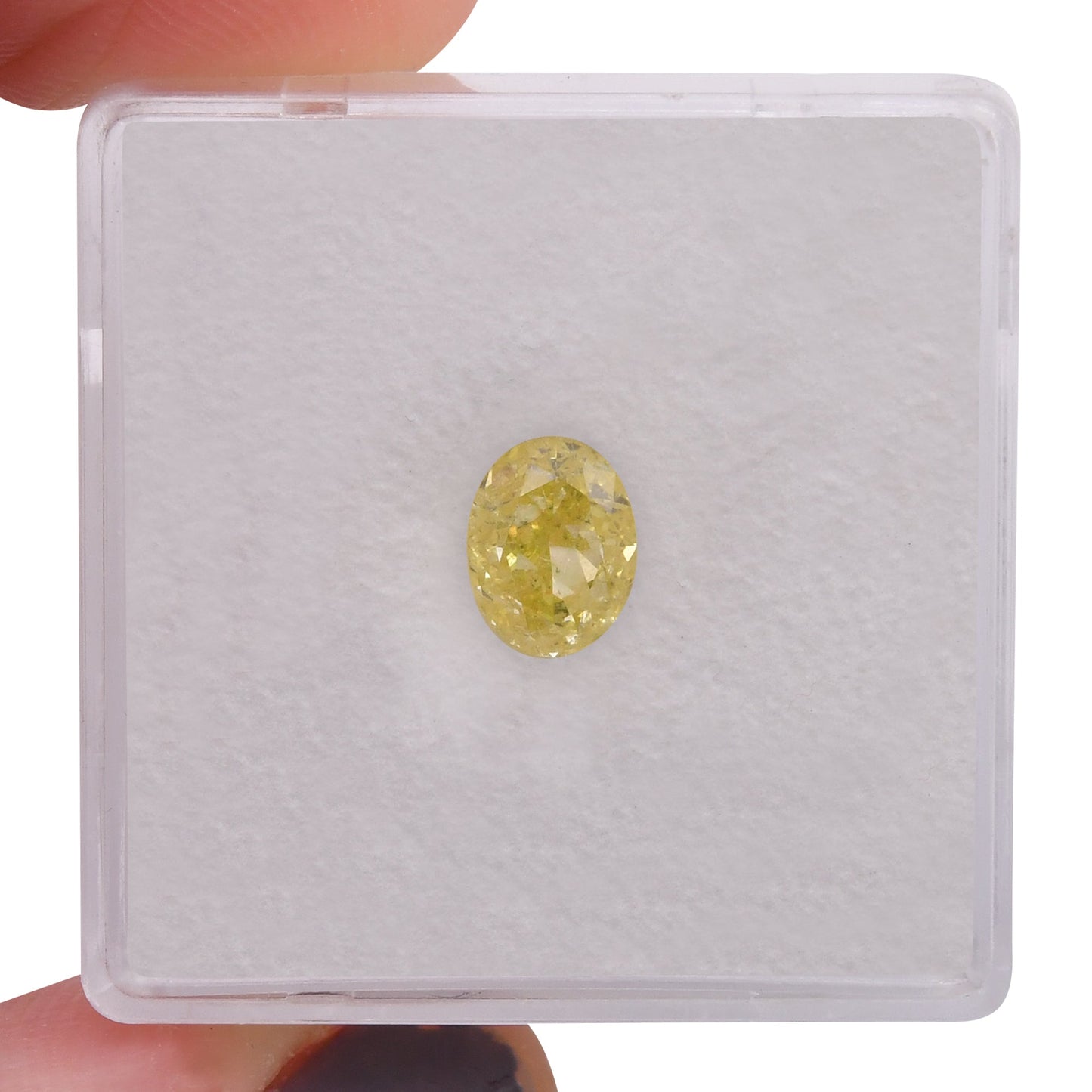 1,00 Karat Fancy Intense Yellow Oval Diamond I1 GIA