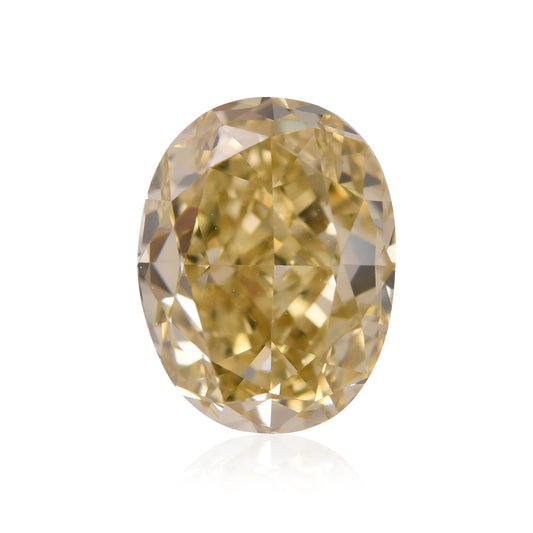 0.89 Carat Fancy Brownish Yellow Oval Diamond VS2 GIA